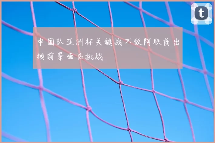 中国队亚洲杯关键战不敌阿联酋出线前景面临挑战